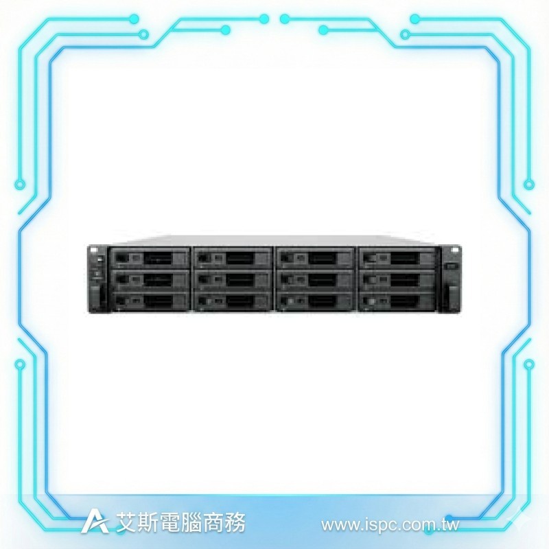 Synology UC3400 雙主動式 SAN 機架式網路儲存伺服器 (Intel Xeon D-1541/16GB DDR4 ECC/12-Bay SAS/iSCSI & FC)