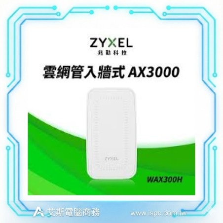 Zyxel WAX300H AX3000 4-Stream WiFi 6 Dual-Radio NebulaFlex Pro Wall Plate Access Point
