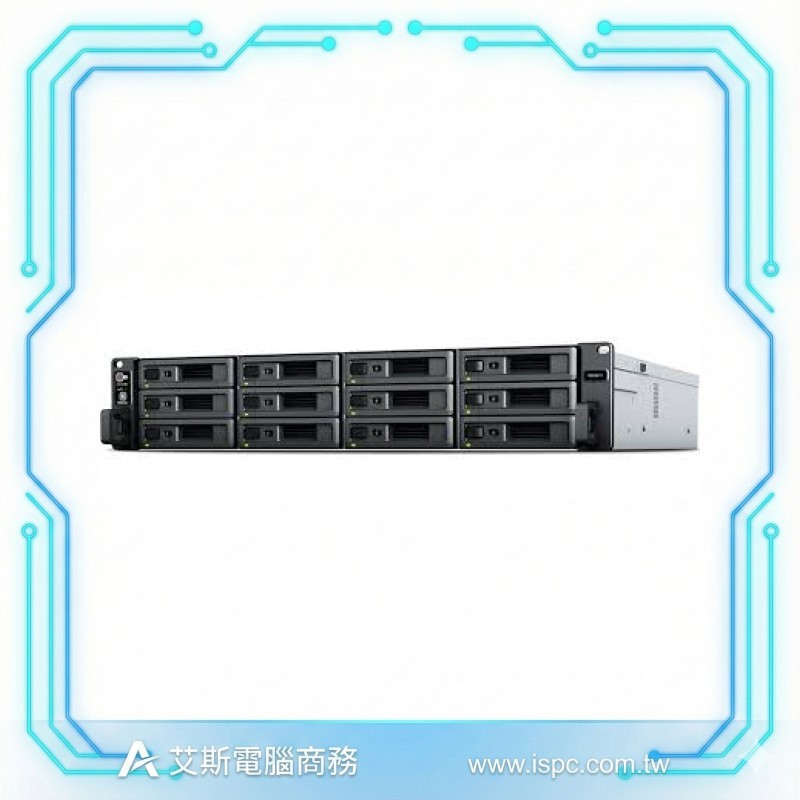 Synology RackStation RS2821RP+ 機架式網路儲存伺服器 (2U / 4GB RAM / 無預載硬碟 / DSM)