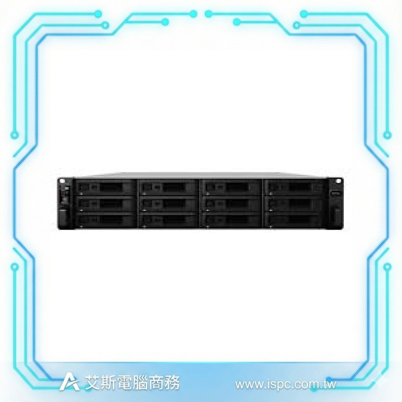 Synology RS3618xs 機架式網路儲存伺服器 (2U)