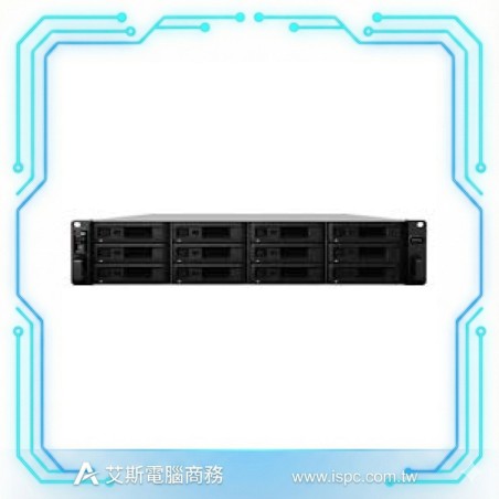 Synology RS3618xs 機架式網路儲存伺服器 (2U)