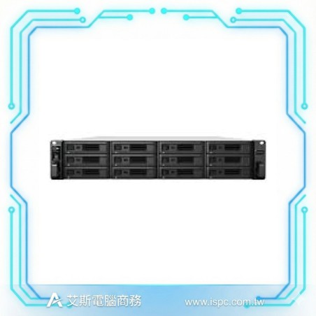 Synology RS3621RPxs 機架式網路儲存伺服器 (2U) 雙電源機種
