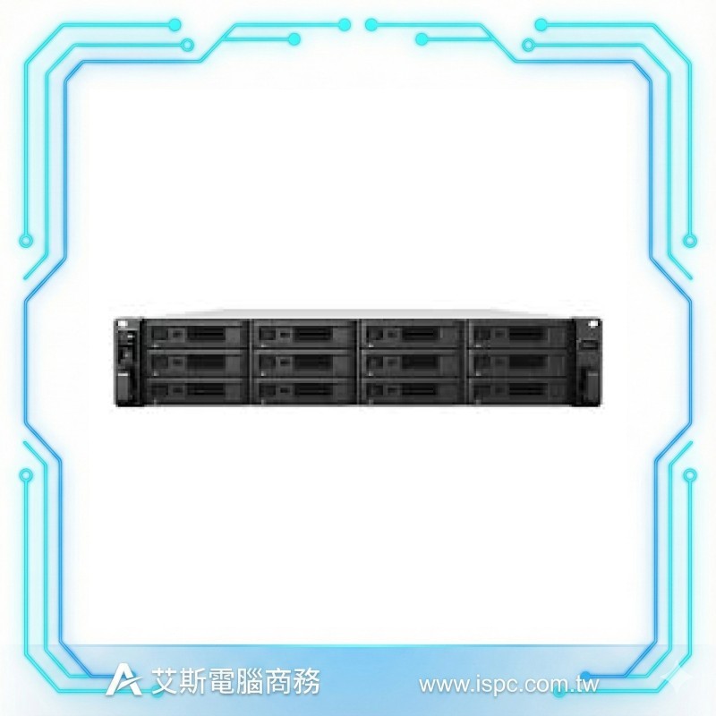 Synology RackStation RS3621xs+ 12-Bay 2U 機架式 NAS 伺服器 (雙電源)